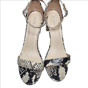 Bamboo Snake Print Chunky Heels, Women's Size 11